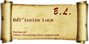 Bölcsics Luca névjegykártya